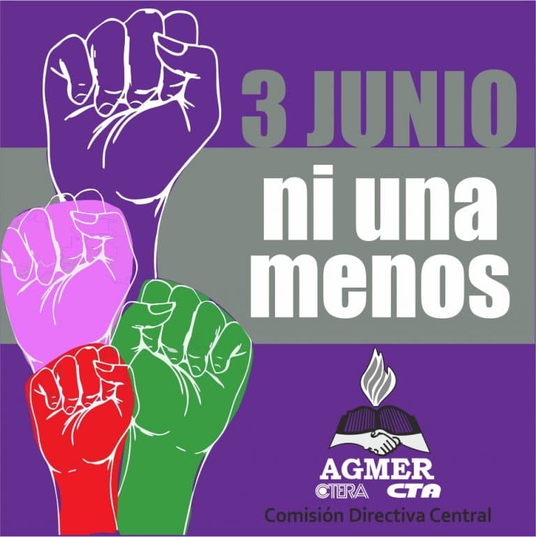 Este 3 de junio aumentamos nuestra unidad en un grito: ¡NI UNA MENOS! ¡VIVAS NOS QUEREMOS!