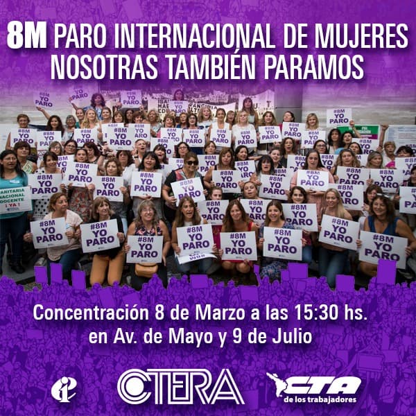 8 de Marzo: AGMER se suma al Paro Internacional de Mujeres