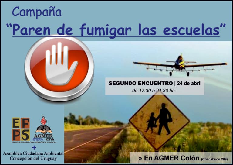 Continúa la «Campaña Paren de Fumigar las Escuelas» en Colón
