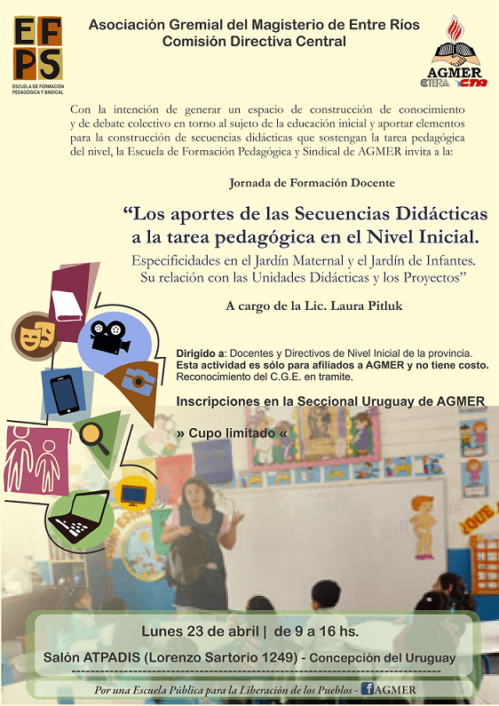 Jornada de Formación: Los aportes de las Secuencias Didácticas a la tarea pedagógica en el Nivel Inicial