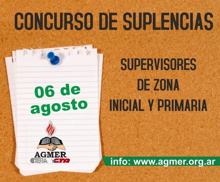 Concurso de suplencias: supervisores de Inicial y Primaria