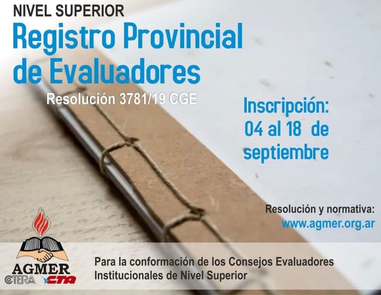 Registro Provincial de Evaluadores