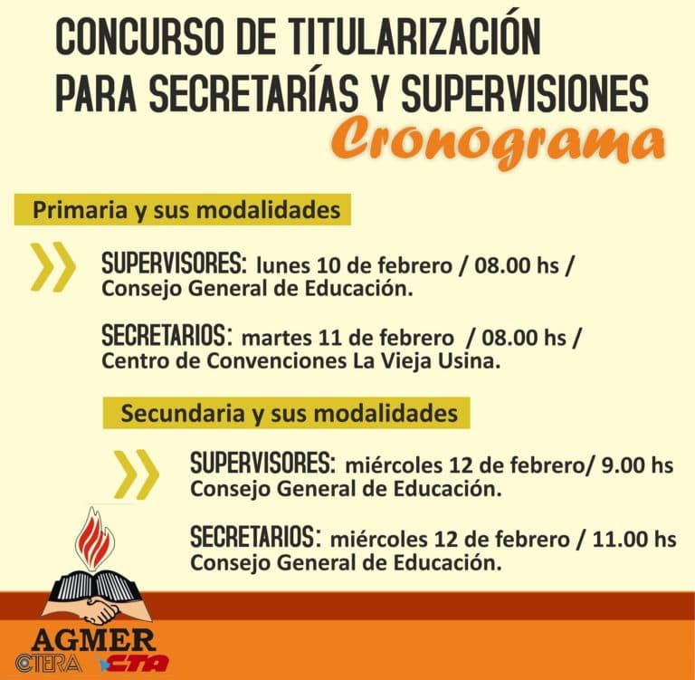 Concursos de titularización de Supervisión y Secretarías: toda la información