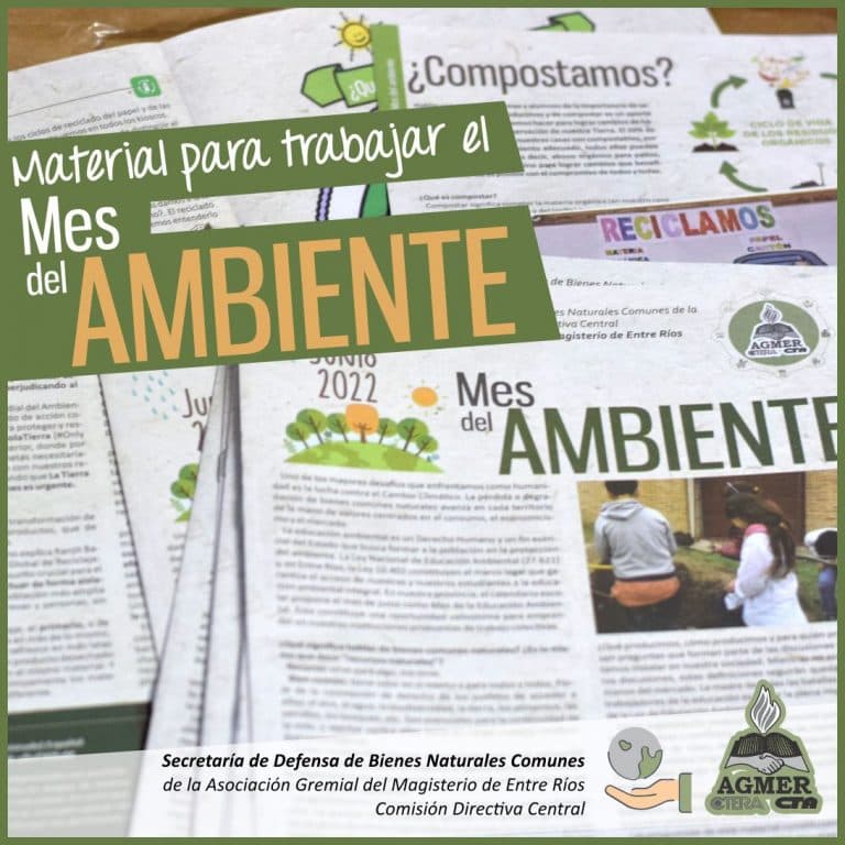AGMER conmemora el Mes del Ambiente con un material impreso que ya está en toda la provincia