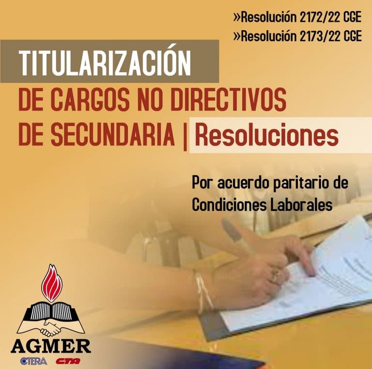 Titularización de cargos de conducción no directiva en Secundaria | Resoluciones