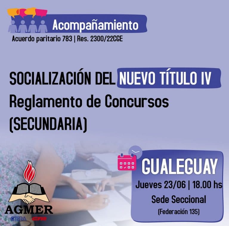 Jornadas de acompañamiento sobre el nuevo Título IV