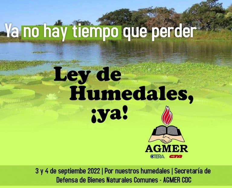 Ya no hay tiempo que perder: Ley de Humedales, ¡ya!