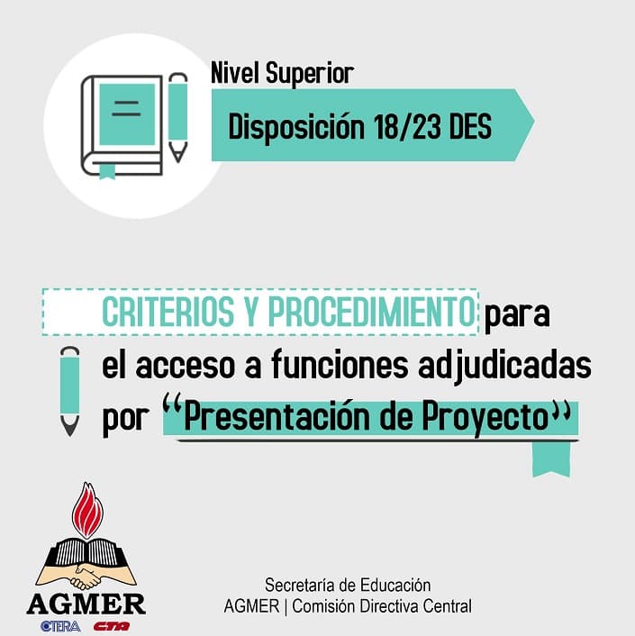 Nivel Superior: sobre funciones adjudicadas por presentación de proyectos