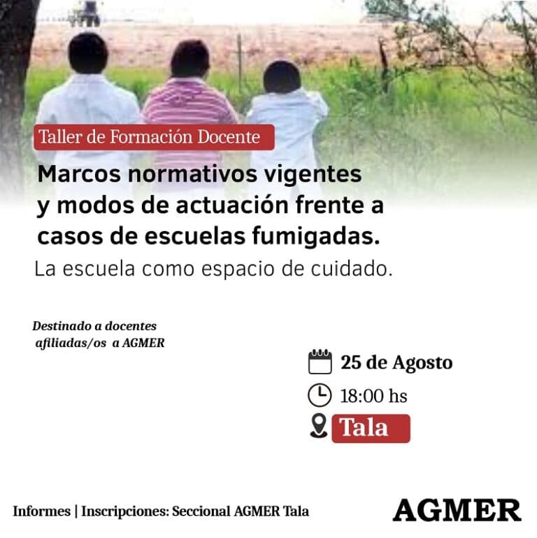 EN TALA. Taller sobre marco normativo y modos de actuación frente a casos de escuelas fumigadas